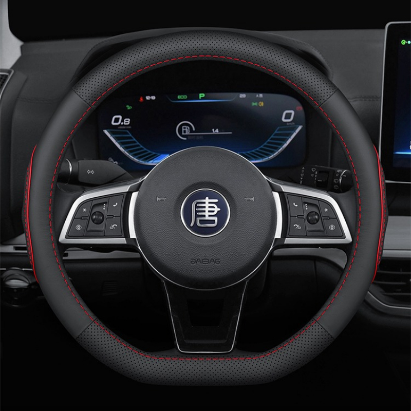 Fishing Boat Steering Wheel - 2026年新型純正レザー製サマーステアリングホイールカバー、通気性、吸汗性、滑り止め付き、BYD Atto 3、Dolphin、Seal U、Han EV用