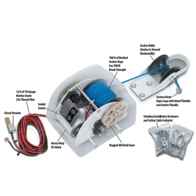 工場直送 セーリングヨット マリンボート 釣り用 12V 電 - Fishing Boat Anchor Winch のレビューと価格