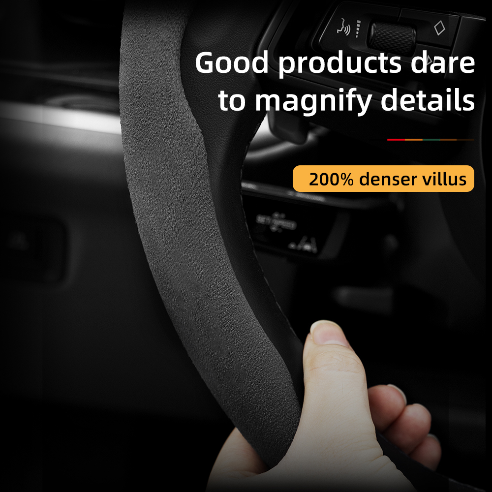 Byd 滑り止めバックルセグメント化スエードステアリングホイ - Fishing Boat Steering Wheel のレビューと価格